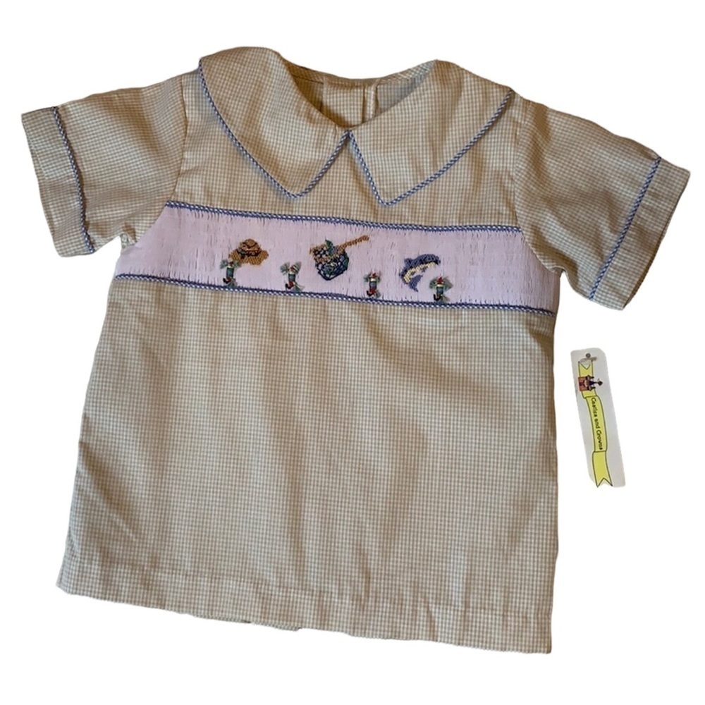 Castles & Crowns smocked fish theme shirt Size 5 New